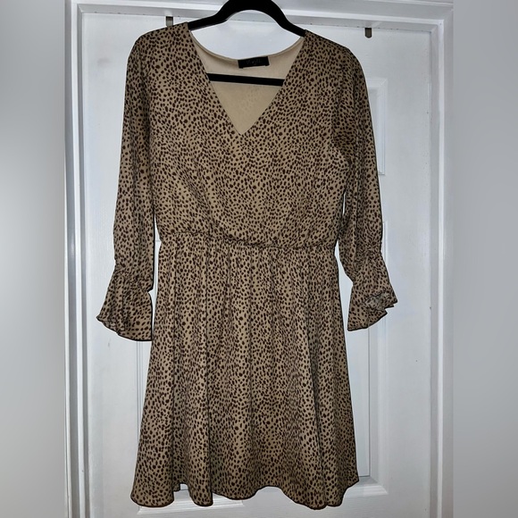 Meritt Dresses & Skirts - Meritt Leopard Print Long Sleeve Dress